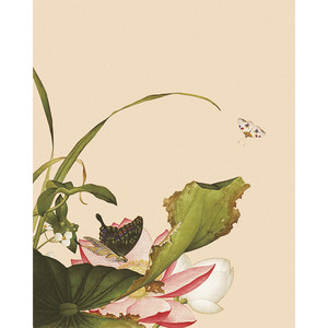 现代新中式装饰画画心客厅酒店墙家居软装挂画郎世宁余稚工笔花鸟