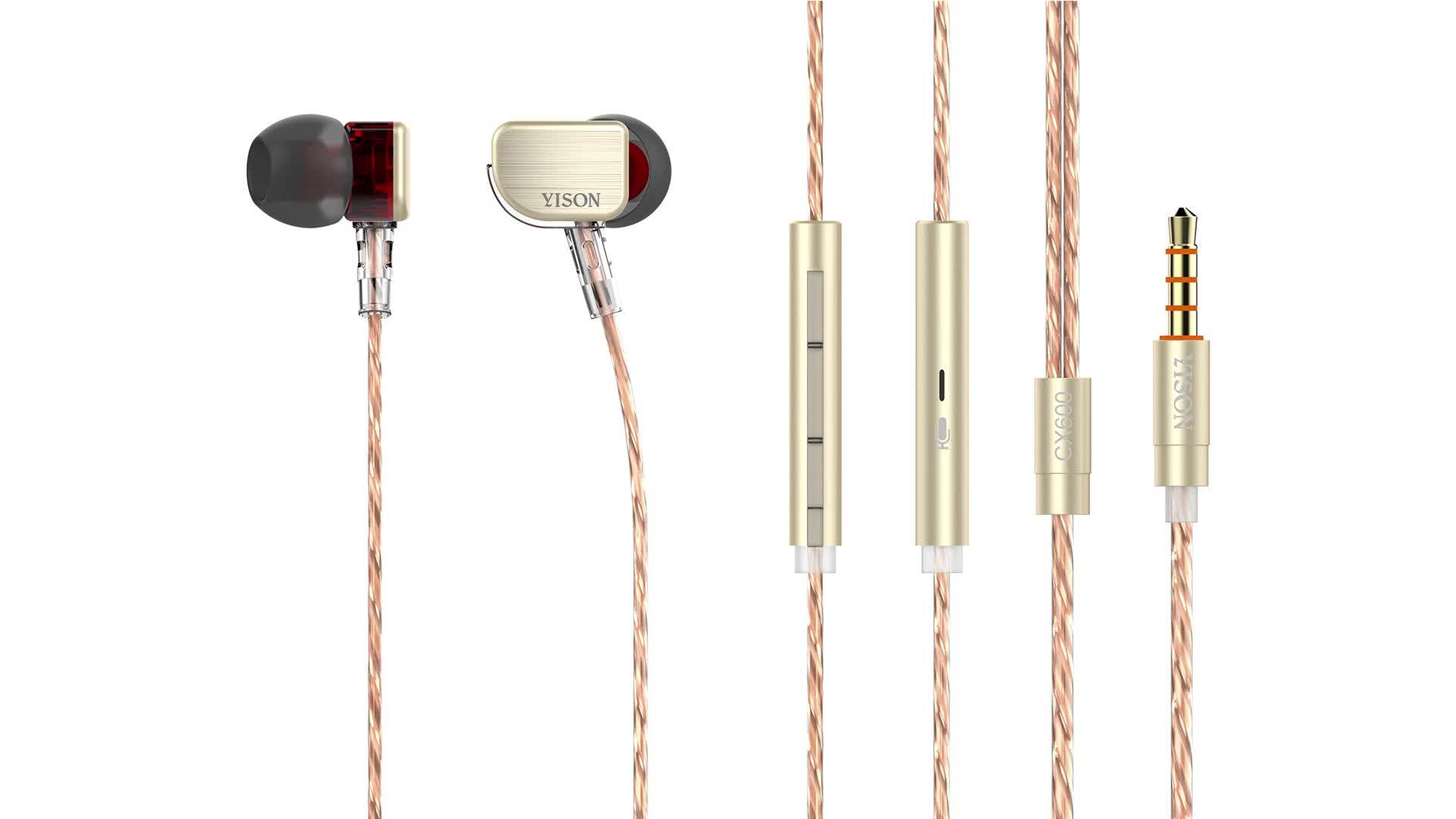 Yison Cx600 1.2m Deep Bass Earphone With Mic & Volume Control And A