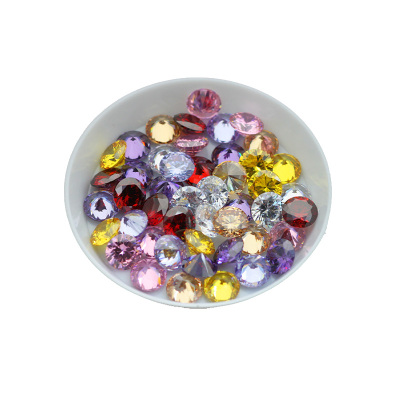 6mm8mm无孔圆形紫色变蓝DIY饰品