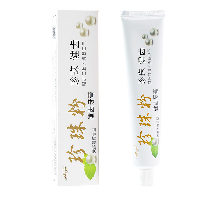 珍珠粉健齿口气清新薄荷香型牙膏