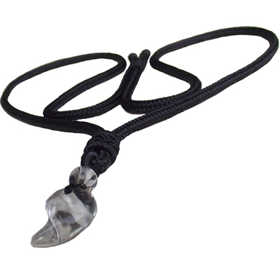 道号白水晶项链吊坠天然高档挂件