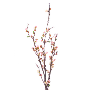 仿真花苞长支梅花枝绢花干枝梅客厅电视柜落地花瓶插花艺摆放花卉