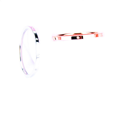 极细彩金戒指女日韩玫瑰金韩国