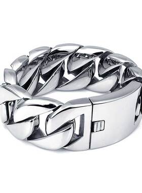 超大加重简约不锈钢霸气男欧美