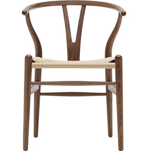 诺曼邸北欧实木餐椅设计师家具WISHBONE CHAIR Y椅胡桃木叉骨餐椅