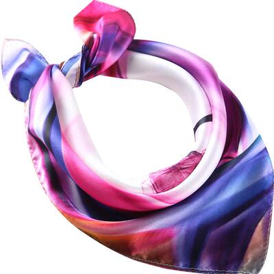 红色真丝丝巾小方巾儿童围巾宝围脖女婴儿男孩圣诞节护颈薄款秋季