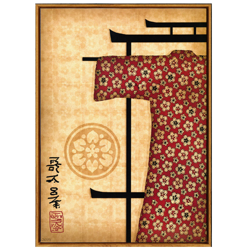 汉服新中式风卧室样板房装饰画