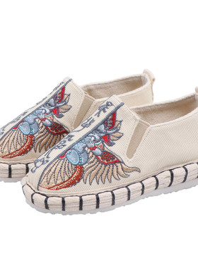 老北京手工男童布鞋千层底绣花鞋民族风汉服布鞋古装搭配复古童鞋
