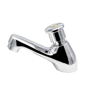 公共场所手动按键按压式延时全铜单冷面盆水龙头洗手盆台盆延时阀