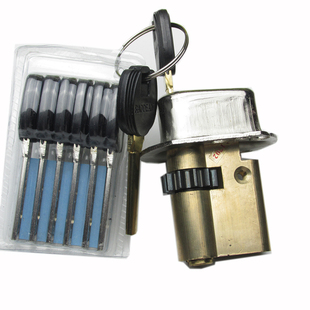 防盗门老九异型锁芯盼老式盼春天防盗门11齿轮带盖80MM老9型锁芯