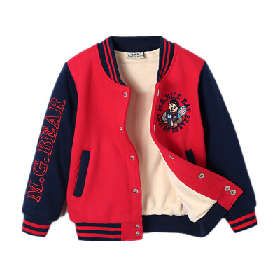 清仓男童秋冬加绒棒球服厚外套