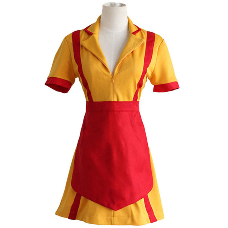 美剧破产姐妹cos服餐饮小吃店快餐店工作服女仆装cosplay服装现货