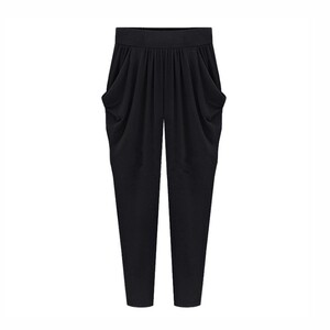 7分裤女夏季冰丝女裤 200斤七分裤高腰大码宽松哈伦裤300斤休闲裤