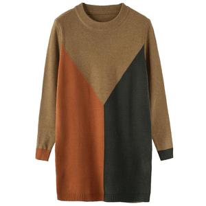 中长款毛衣女秋冬加厚打底毛衣裙宽松外穿慵懒韩版套头针织衫洋气