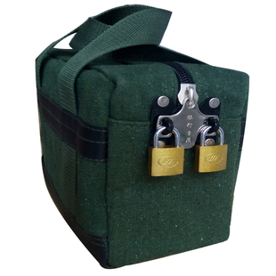 票据包提款包装钱袋提款袋帆布包 柜员包 库包蝴蝶扣拉链包装钱包