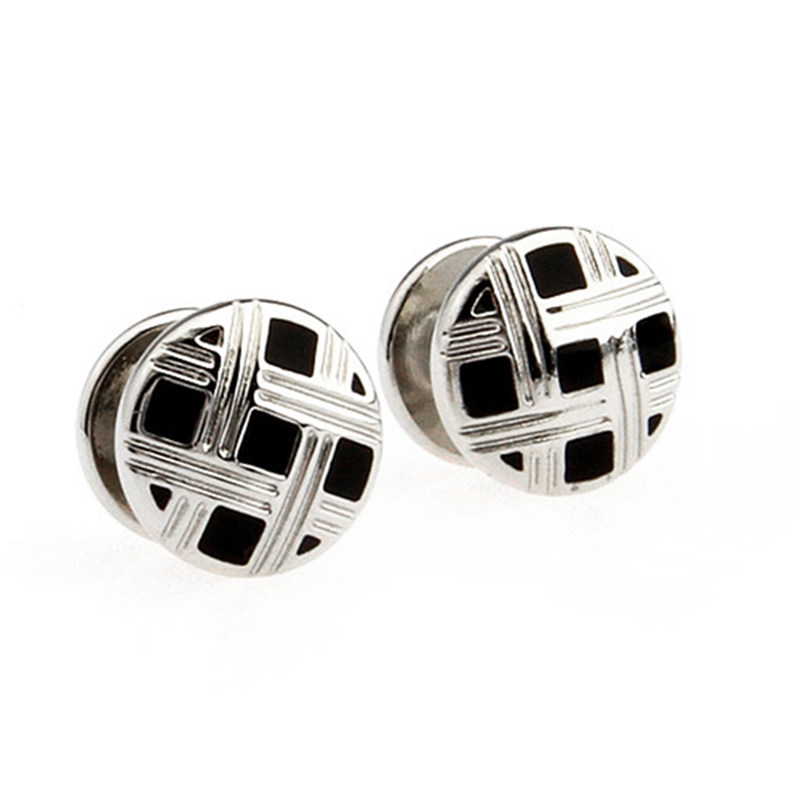 帅朗黑色珐琅圆形领口扣燕尾礼服衬衫饰扣领扣 Shirts buckles