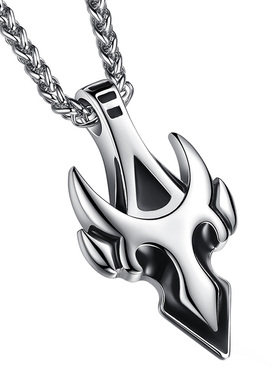 霸气风狼牙钛钢饰品可刻字毛衣链