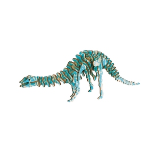 霸王角恐爪龙骨架木制立体拼图模型幼儿园拼装恐龙形积木榫卯拼装