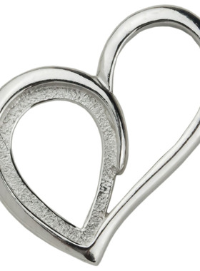 爱心水滴纯银瑞丽风吊坠空托包邮