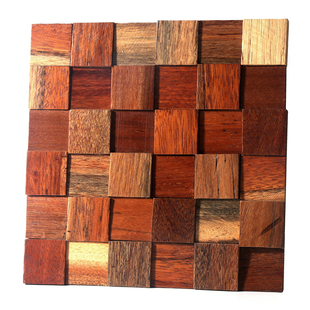 实木马赛克 吧台装饰木板背景墙 声学立体二次余数扩散板吸音板