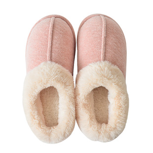 智庭冬季包跟拖鞋女男士毛绒厚底家用室内防滑秋冬冬天月子棉拖鞋