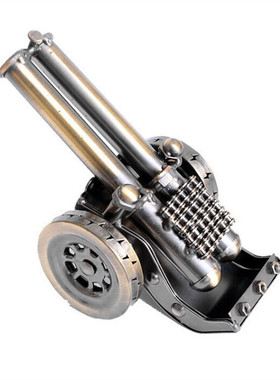 铁艺山炮兵人场景书桌送男友摆件