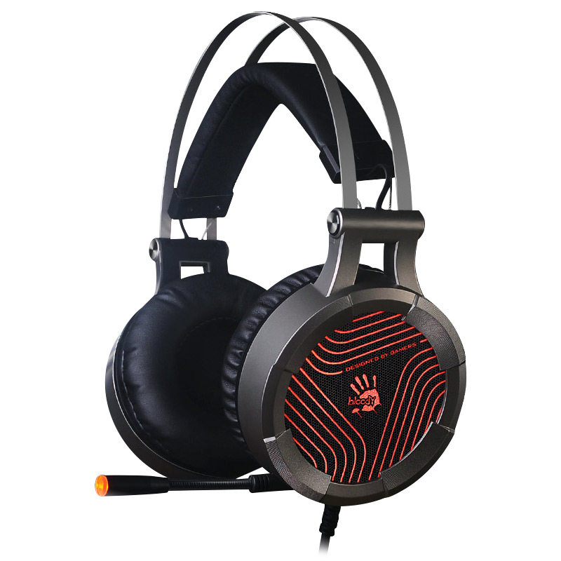 双飞燕 血手幽灵G530电竞头戴式有线电脑耳机重低音网吧版无包装