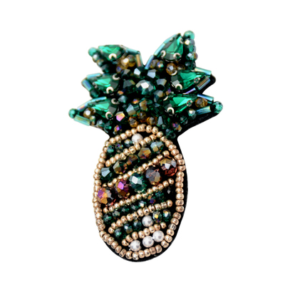 法式手工水晶高档徽章别针装饰