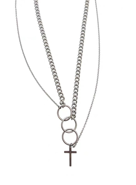 欧美ins潮男女原宿风多层次吊坠