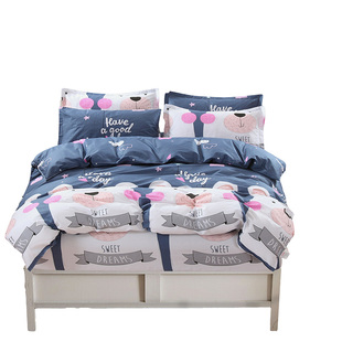 1米35床笠四件套儿童全棉床罩一米三五2二5八8两135x200纯棉1.35m