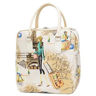 PU皮旅行包女手提大容量韩版卡通可爱学生小行李包短途防水旅游包