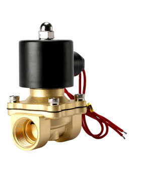 德力西气动进水2W全铜电磁常闭水阀开关12v/24v/220v 4分6分 1寸