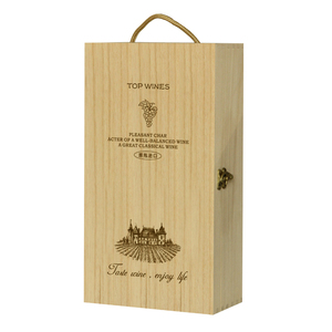 加大款实木双支红酒木盒子大肚瓶葡萄酒礼盒包装盒葡萄酒木盒