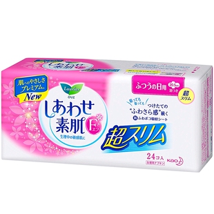 【热卖99任选4件】花王 乐而雅F素肌 超薄 日用卫生巾20.5cm*24片