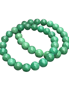 翡翠绿纹理天河石单圈手串