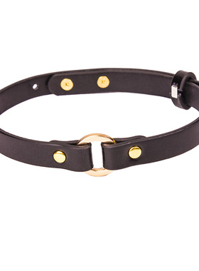 黑色圆环项圈女真皮百搭真