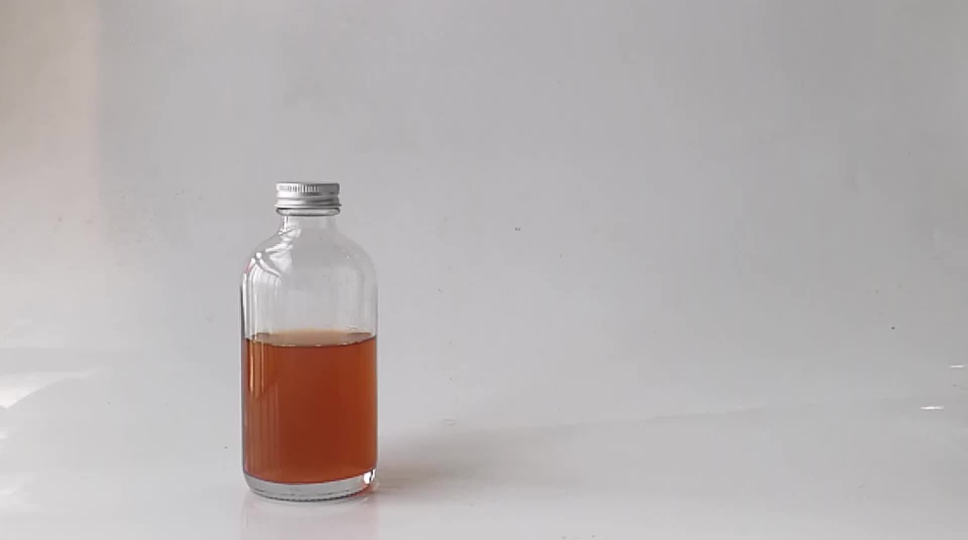 Factory Price 250 Ml 500 Ml 1000 Ml Amber Juice Round Shape Glass