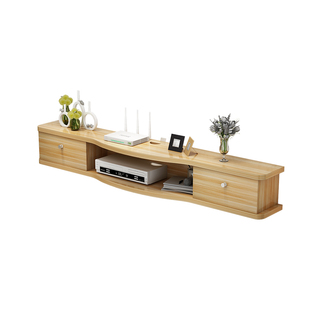 机顶盒路由器搁板置物架客厅卧室背景墙欧式简约壁挂电视柜墙吊柜