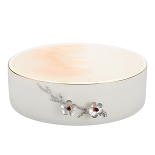 玉石陶瓷茶盘干泡壶承壶底座高端小圆型白瓷壶托茶壶隔热茶道配件