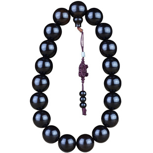 黑檀大佛珠手串紫光檀手持汽车后视镜挂饰红木车挂档位珠车载饰品