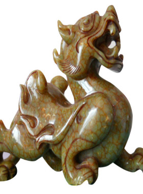 大鲤鱼年年有余岫玉60厘米摆件