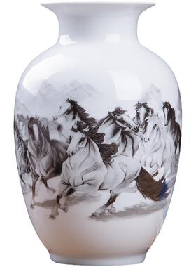 景德镇陶瓷器花瓶摆件小瓷瓶酒柜
