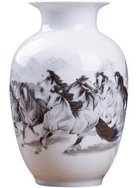 景德镇陶瓷器花瓶摆件小瓷瓶酒柜