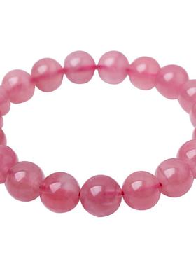 天然马达加斯加粉晶女粉水晶手链