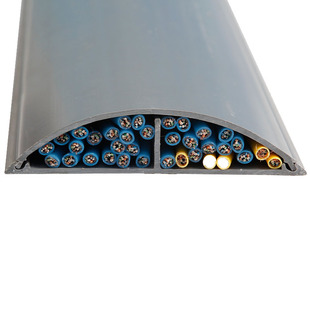 艾力德pvc线槽明装地面弧形线槽半圆电线桥架电线收纳办公室收纳