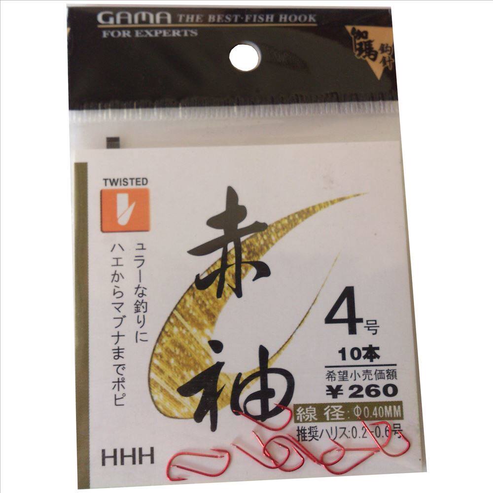 日本伽玛精工鱼钩伽玛赤袖红虫钩有倒刺鱼钩日本进口鱼钩