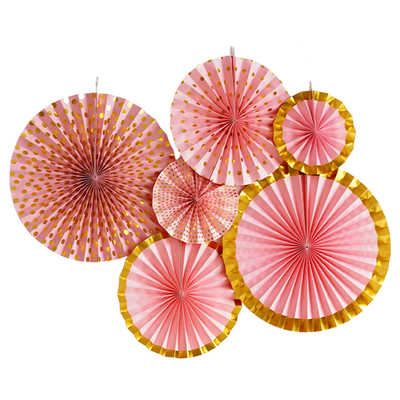 纸花扇折扇立体拉花DIY手工店庆