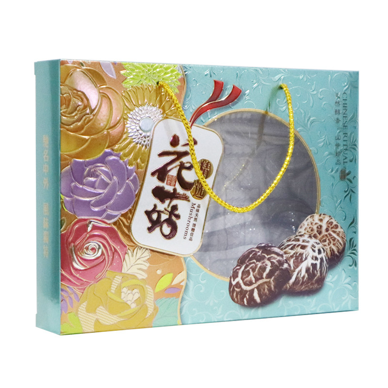 单窗通用花菇礼盒包装盒野生花菇礼品盒