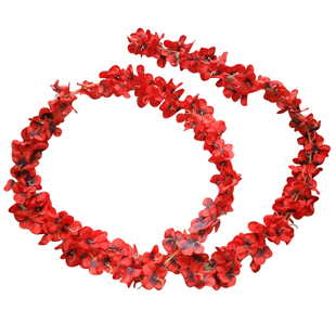 婚庆装饰花串仿真洋兰花壁挂紫藤条绢花假花加密蔓藤婚礼绣球花藤