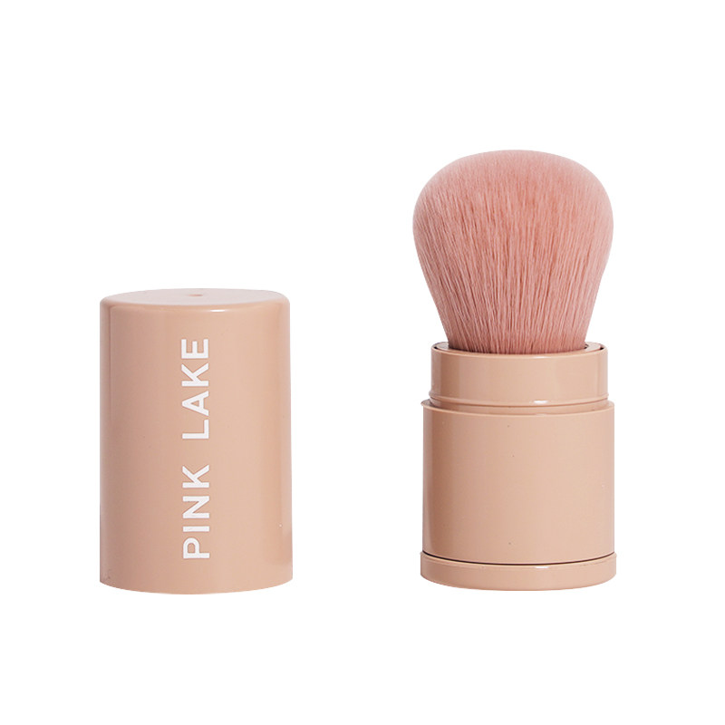 pink lake便携迷你伸缩腮红刷一支装带盖软毛正品散粉刷化妆刷小